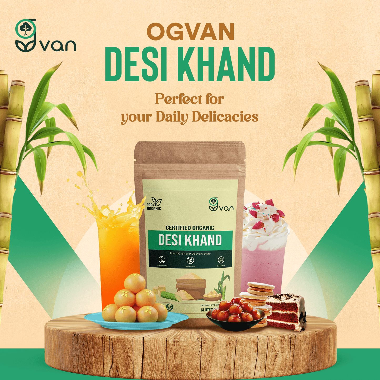 Organic Desi Khand - Unrefined Khandsari Sugar