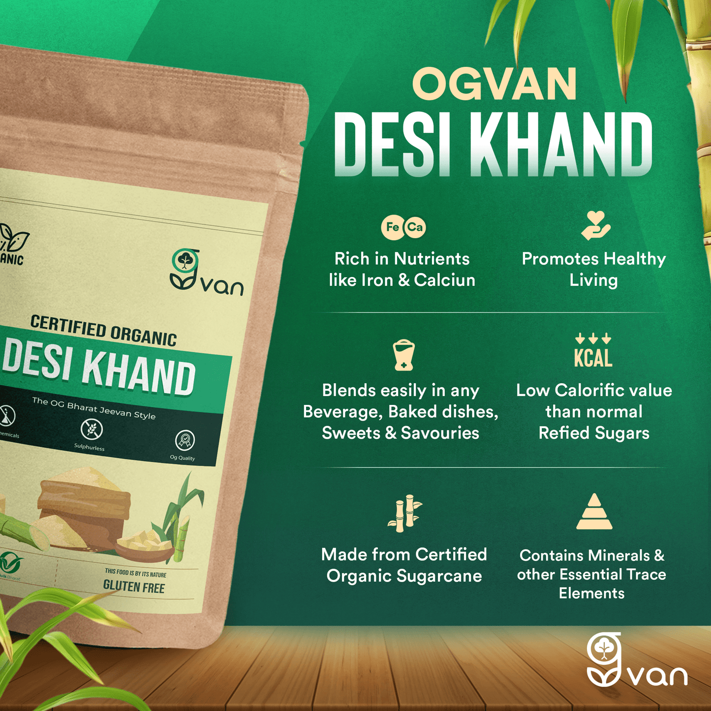 Organic Desi Khand - Unrefined Khandsari Sugar