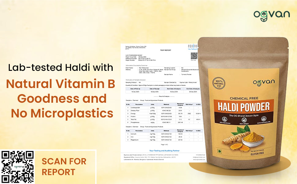 Ogvan Haldi 100% microplastic-free lab report – certified zero toxins, zero contaminants