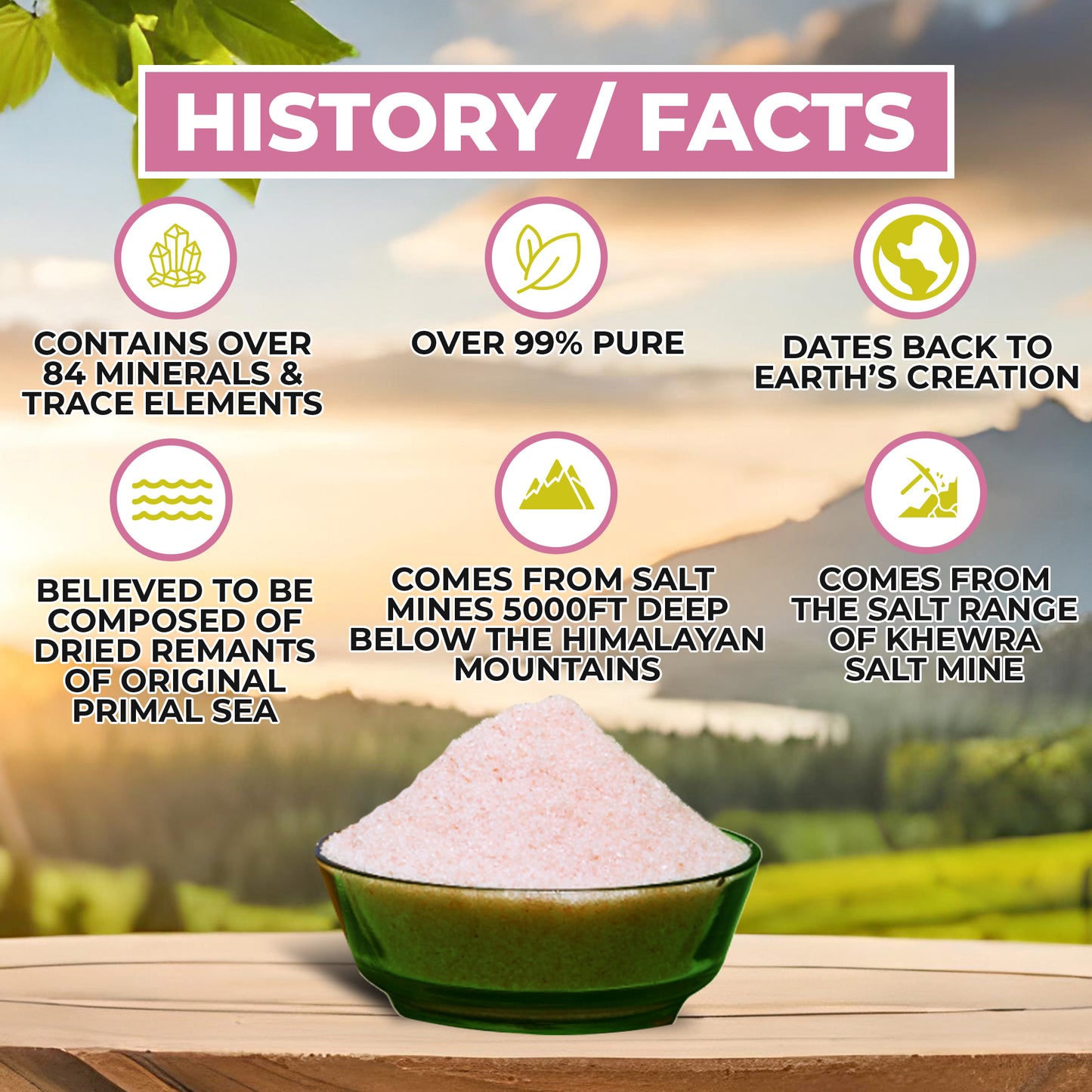 Original Himalayan Pink Salt| Less Sodium, More Health