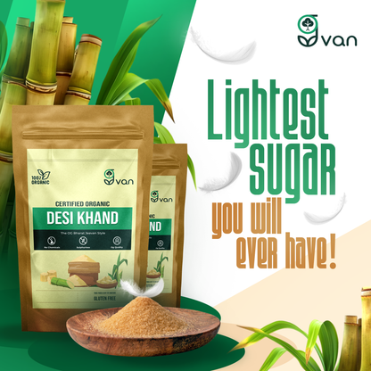 Organic Desi Khand - Unrefined Khandsari Sugar