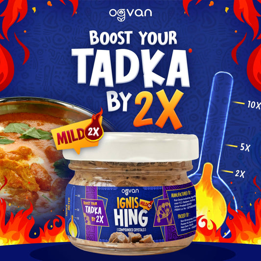 Ogvan Ignis Mild Compounded Hing Powder 10g – 2x stronger tadka, no artificial additives