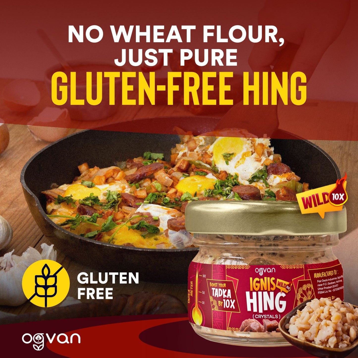 Ogvan Wild Pure Hing – 100% gluten-free asafoetida, no wheat, no starch, no gums, no artificial fillers.