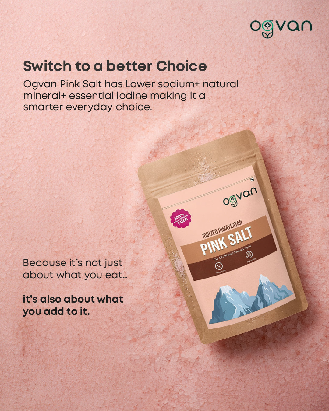 Ogvan Pink Salt with natural iodine fortification – the complete salt